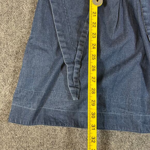 New Romantics Free People Highland Lattice Denim Dress Size 2 - Picture 6 of 6